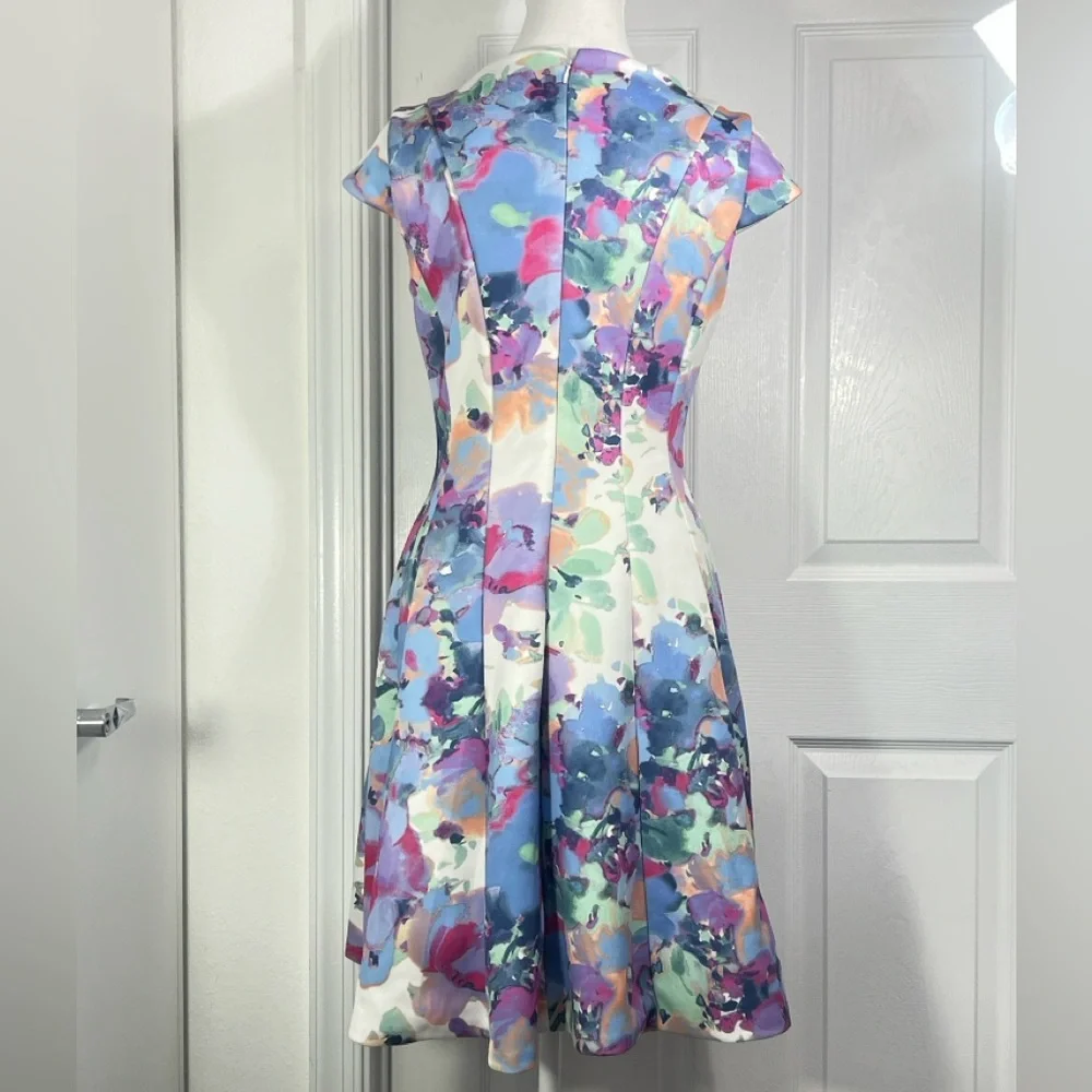 Karl Lagerfeld Multicolor Floral Midi Dress - Picture 2 of 12